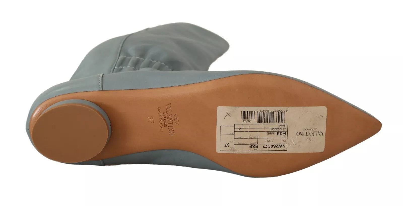 Brown shoe on white background