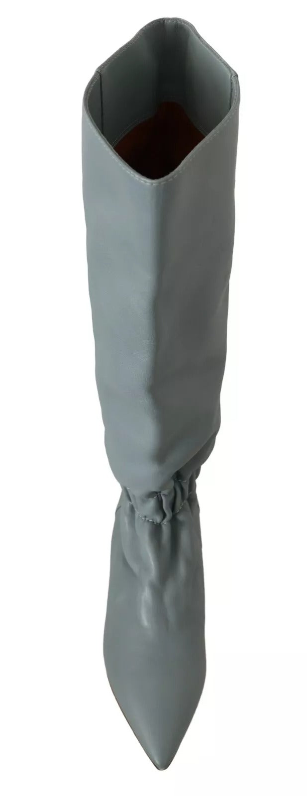 Grey metal torch with black handle
