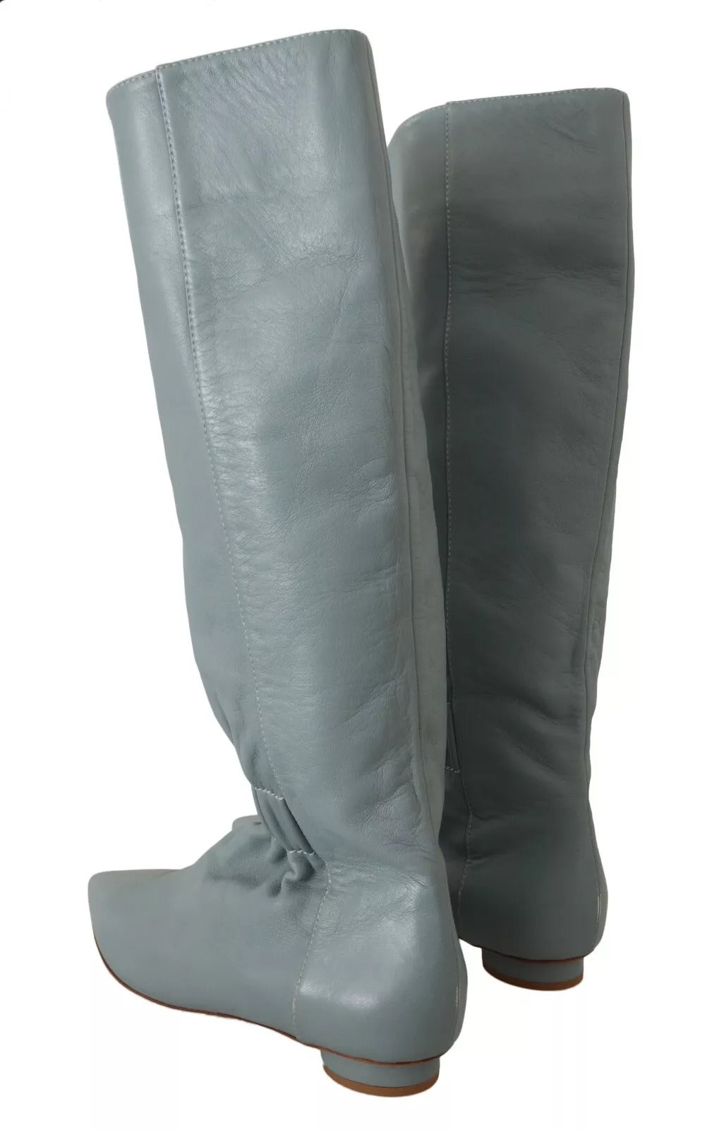 Pair of gray knee high boots