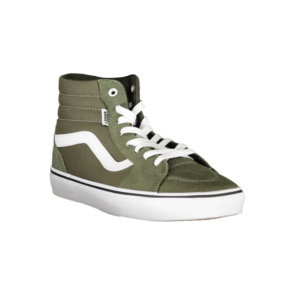 Green vans sneakers with white sole