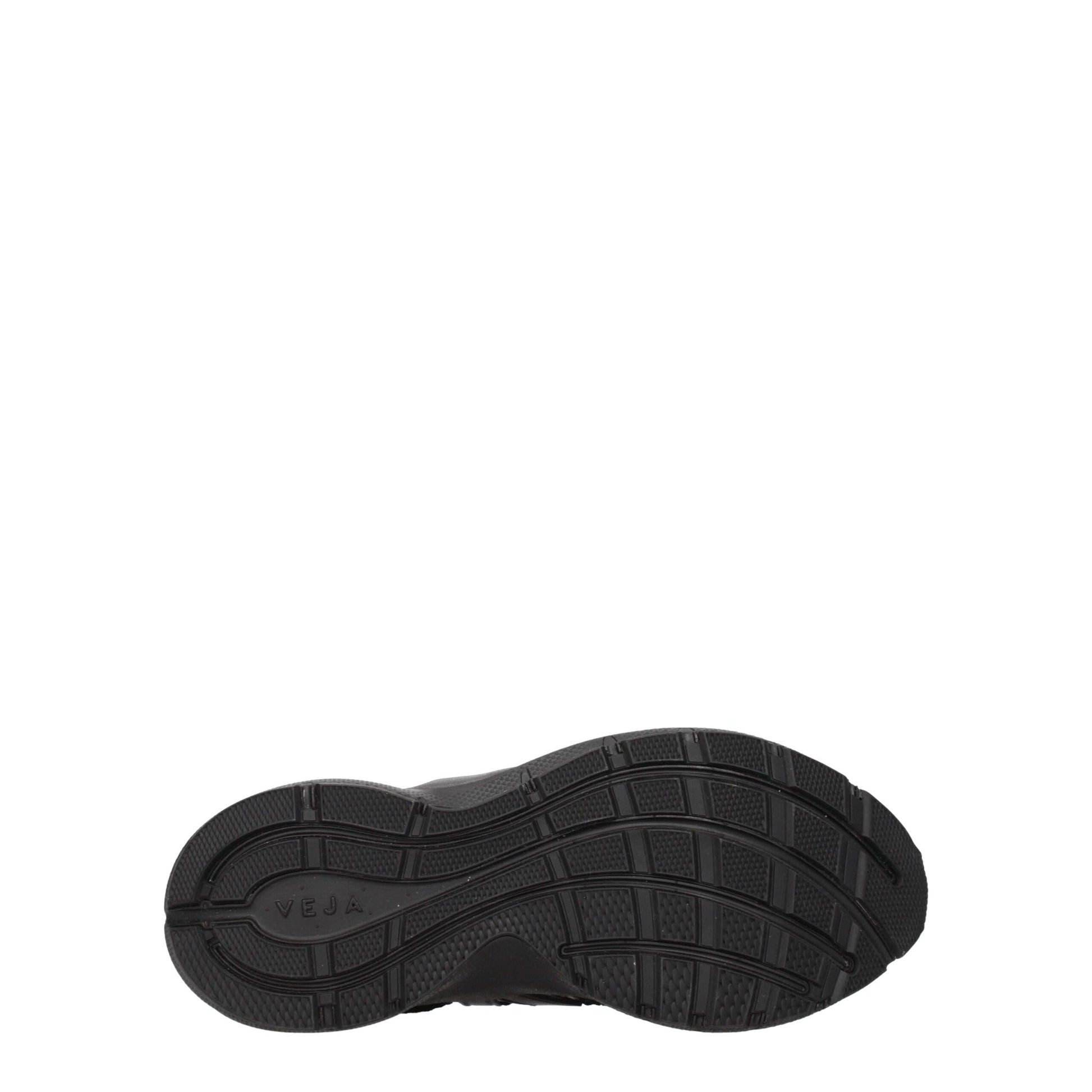 A pair of black fabric athletic sneakers with white soles