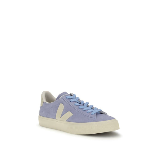 Purple sneakers with blue laces, low top, calf leather upper
