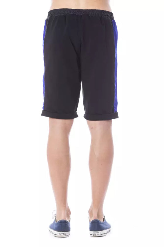 Black shorts with blue stripe on side