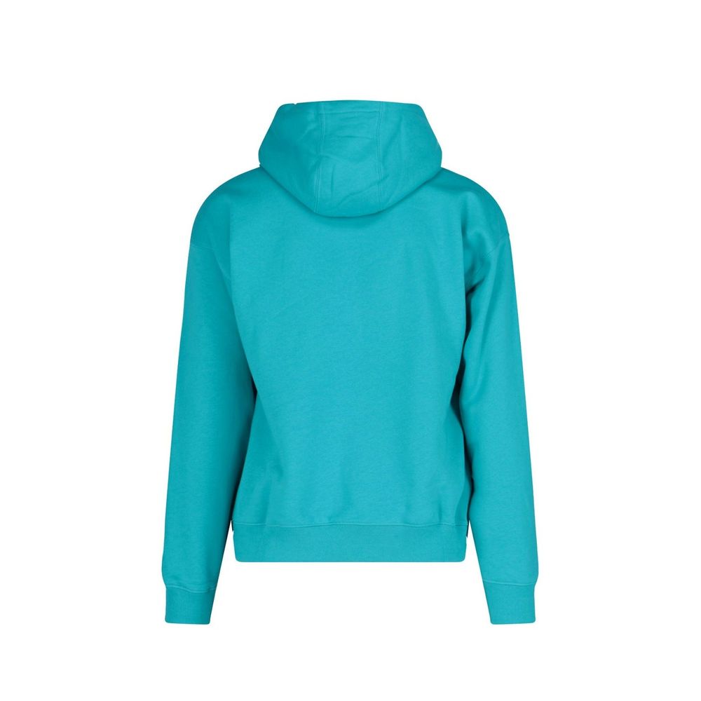 Blue hoodie on a mannequin