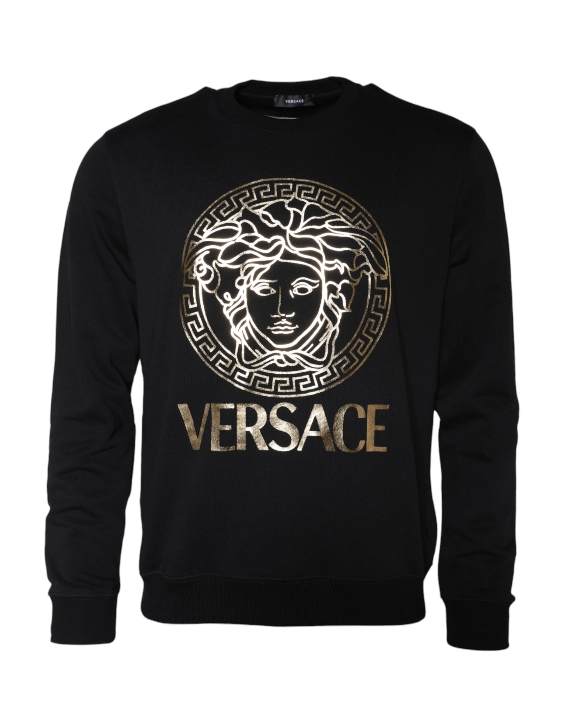 Black sweatshirt with gold logo