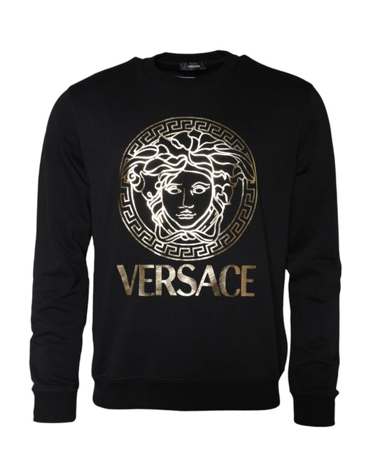 Black sweatshirt with gold logo