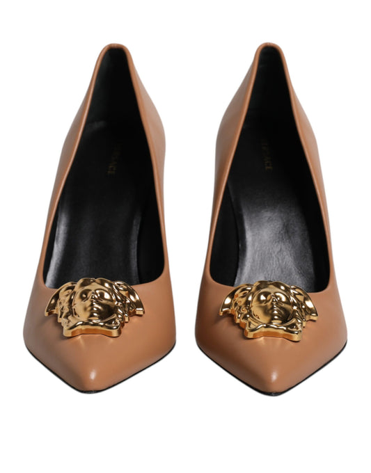 Pair of women's shoes with gold accents