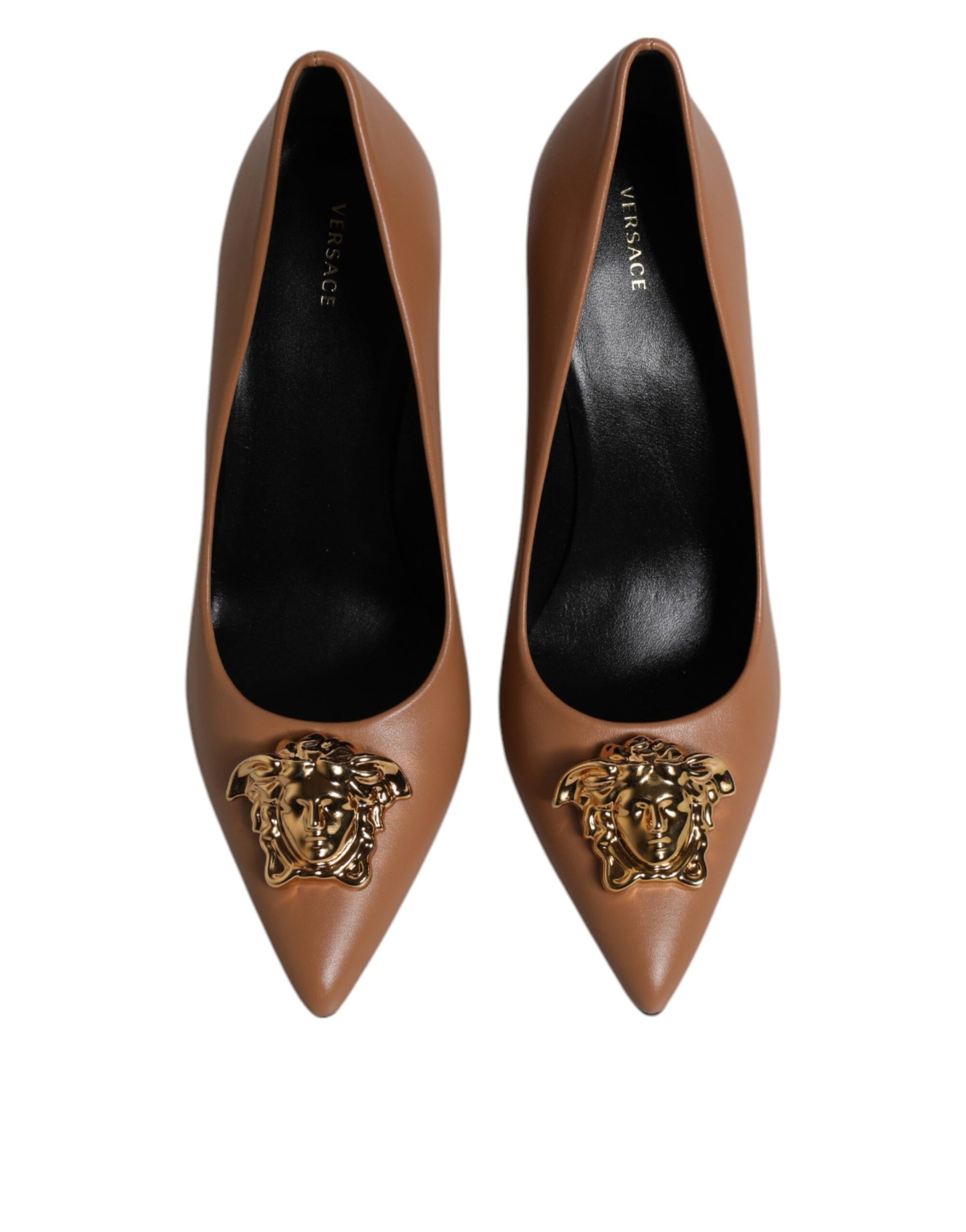 Pair of women's shoes with gold accents