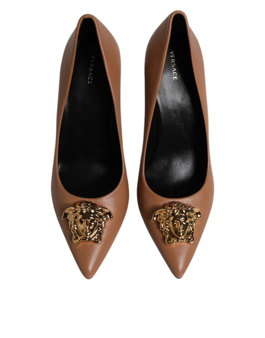 Pair of women's shoes with gold accents