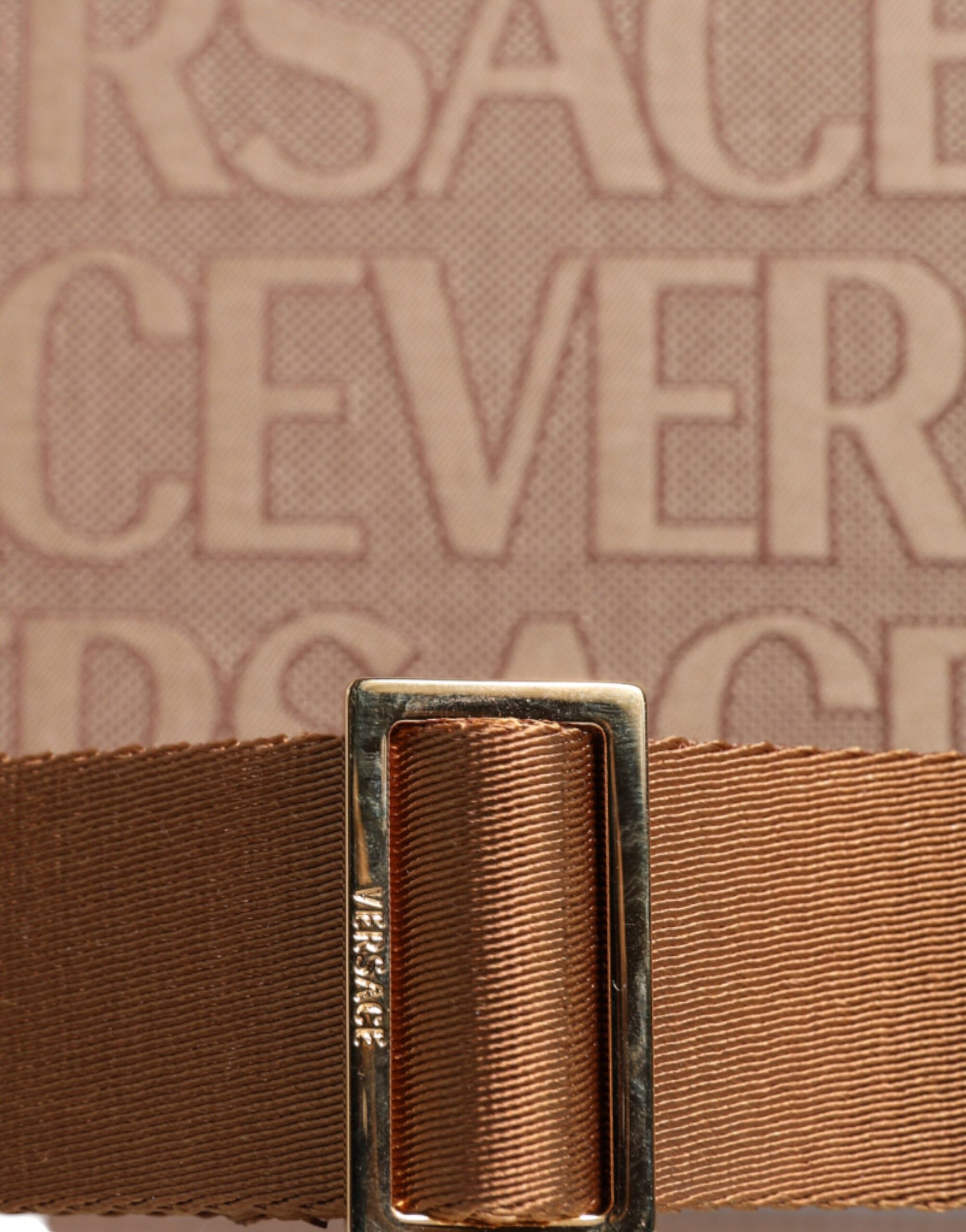 Brown belt with metal buckle