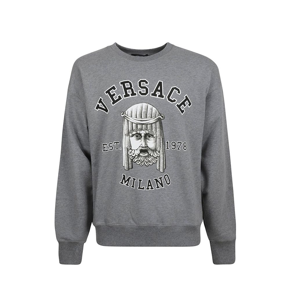 Grey sweatshirt with Gucci logo and Milan designation