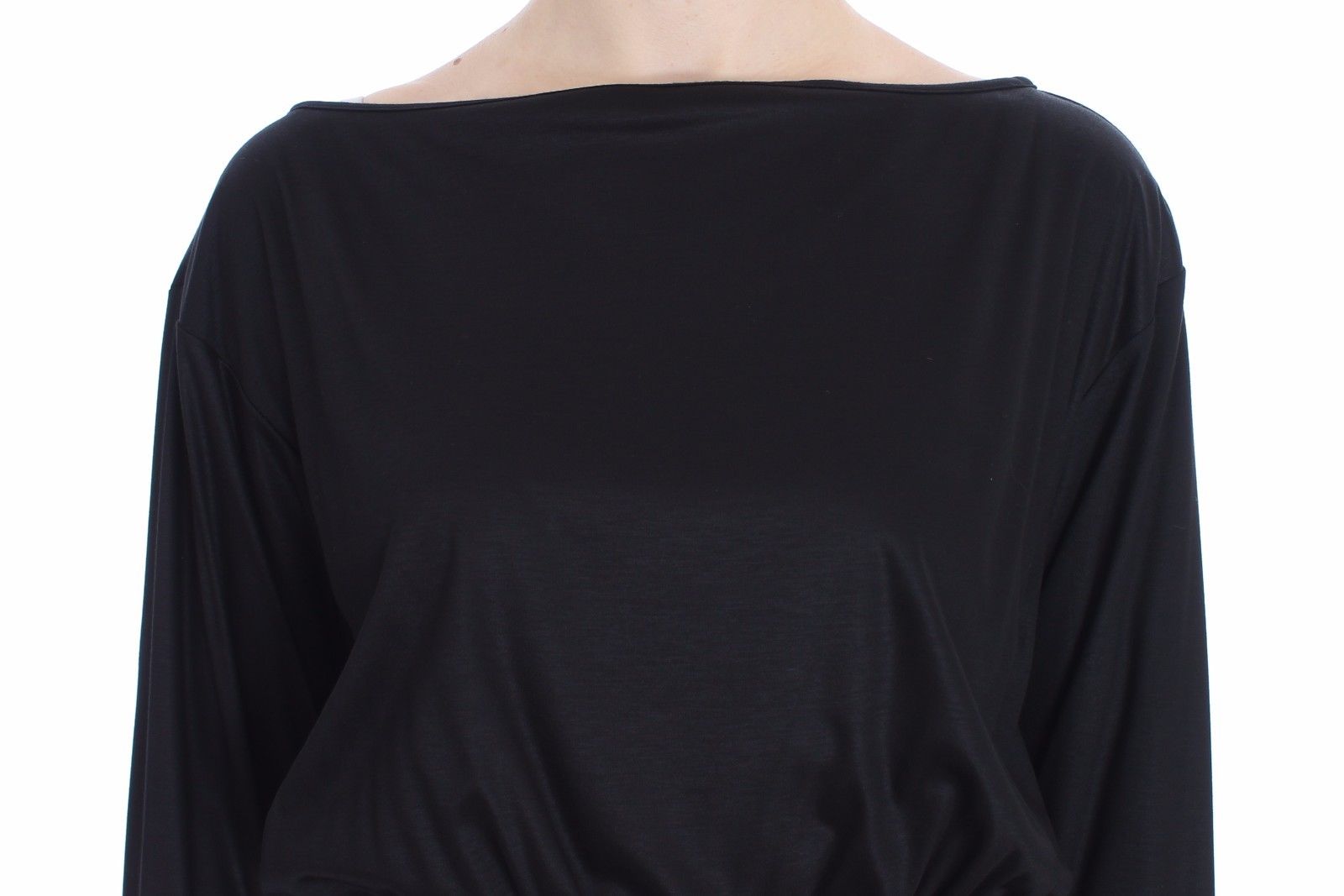 Black long sleeve shirt on a mannequin