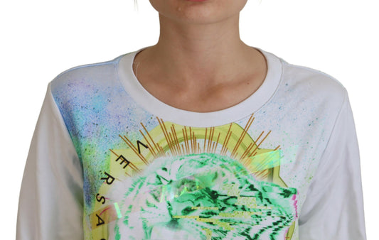 Long sleeve shirt with colorful design on front