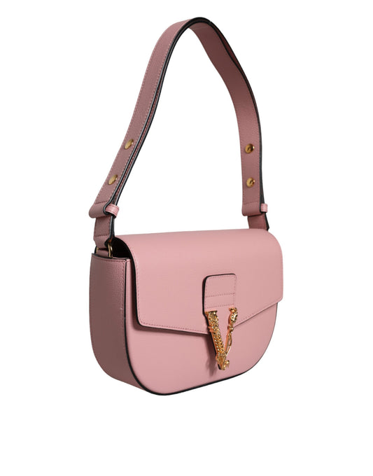 Pink crossbody bag with gold studs
