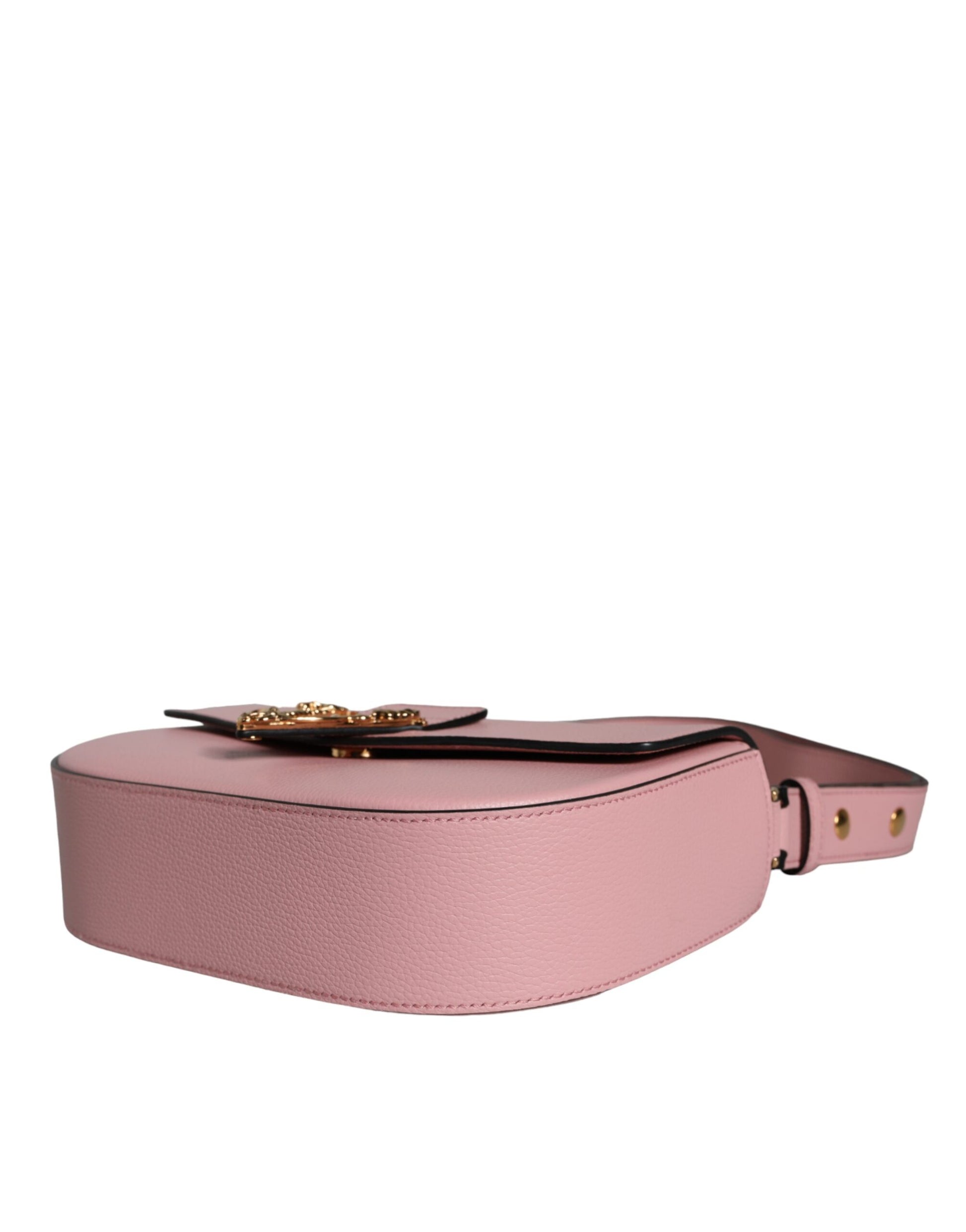 Pink leather guitar strap