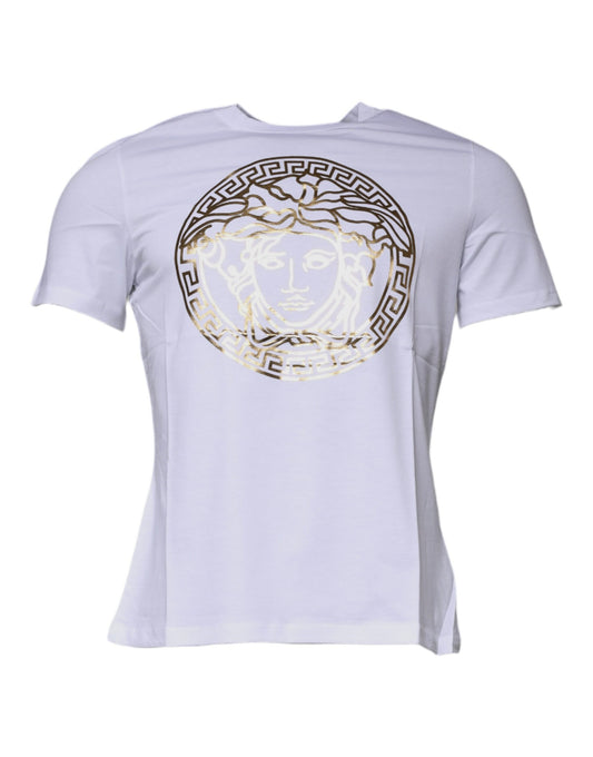 The shirt has a graphic design on the front