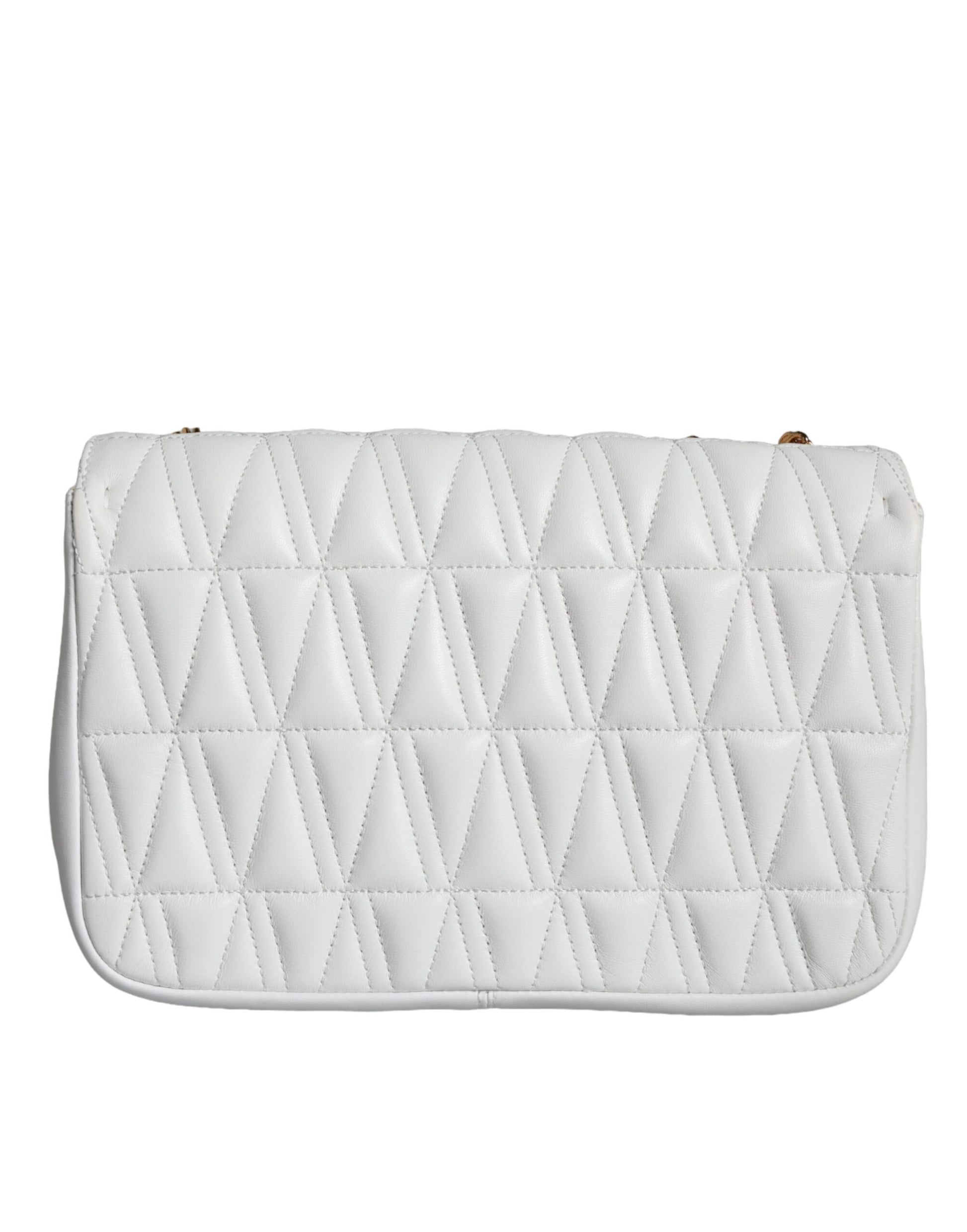 White quilted clutch purse
