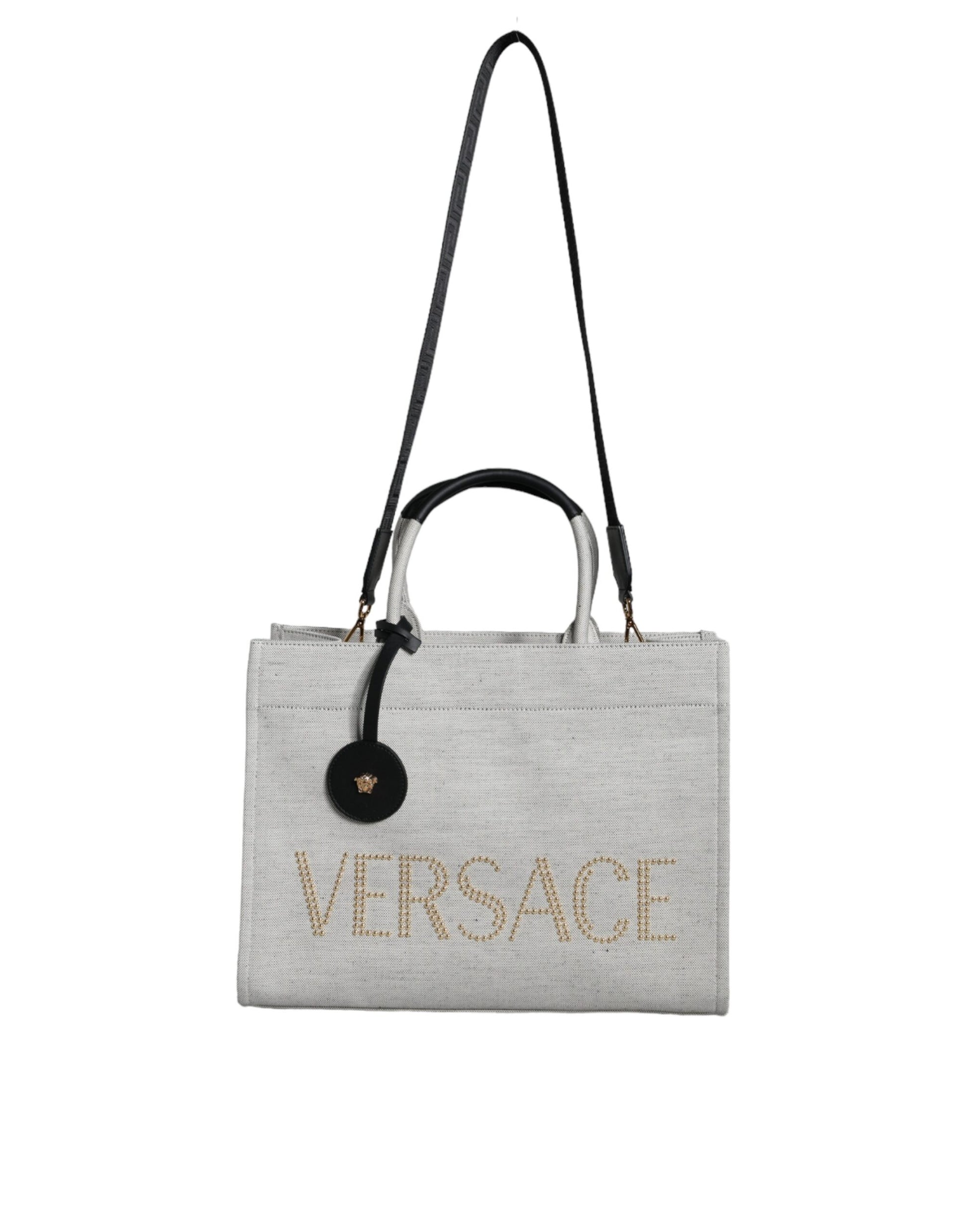 Handbag with a logo on it