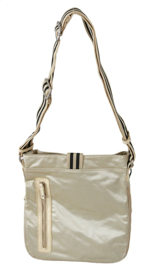 Small gold purse with zippered pocket on front