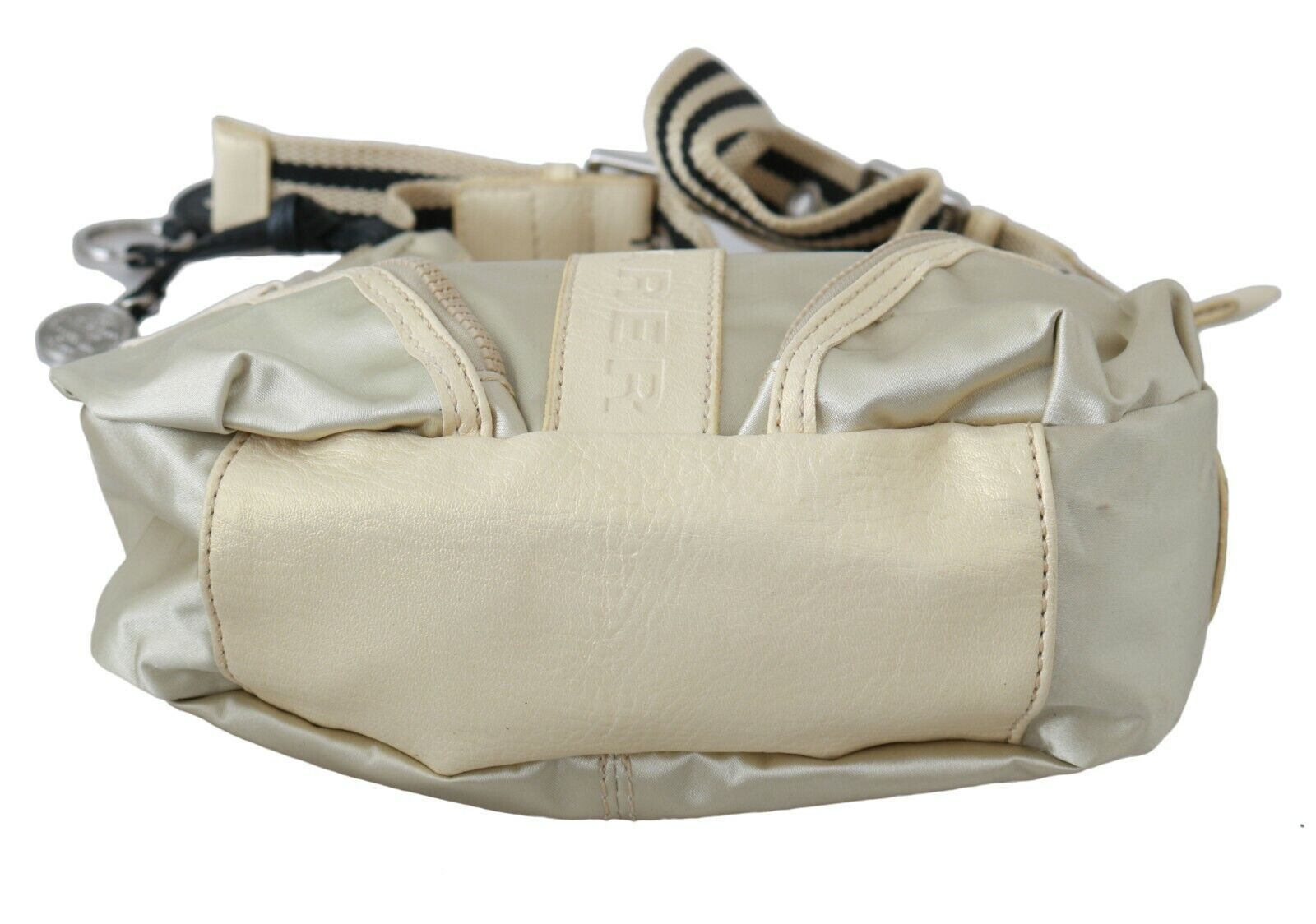 Tan pouch with straps and buckles