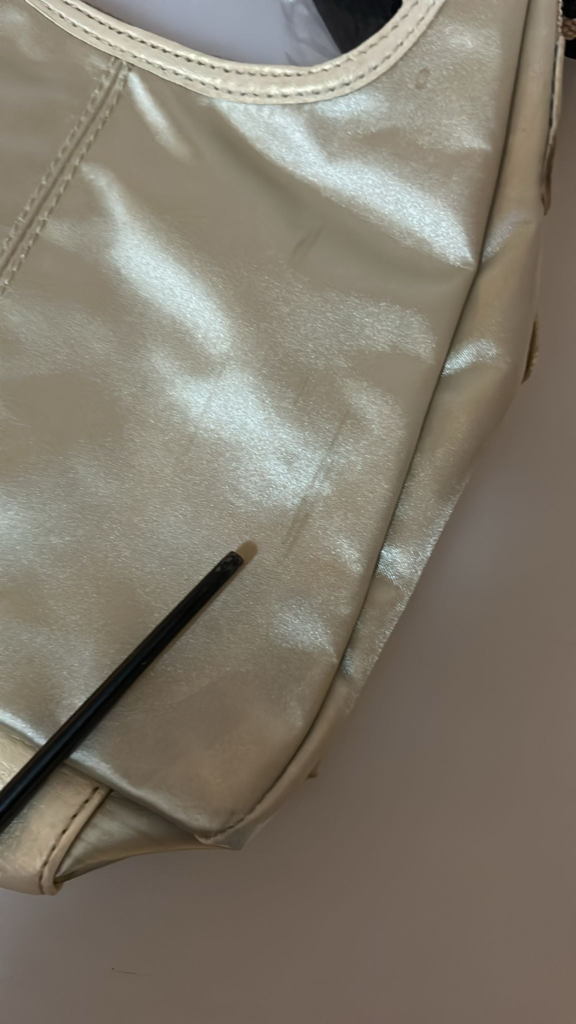 Shiny gold sequined garment