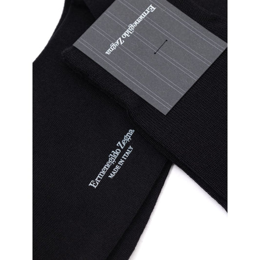 Black socks with white lettering on them