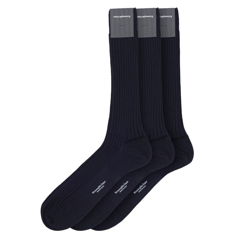 Three pairs of black socks in a row