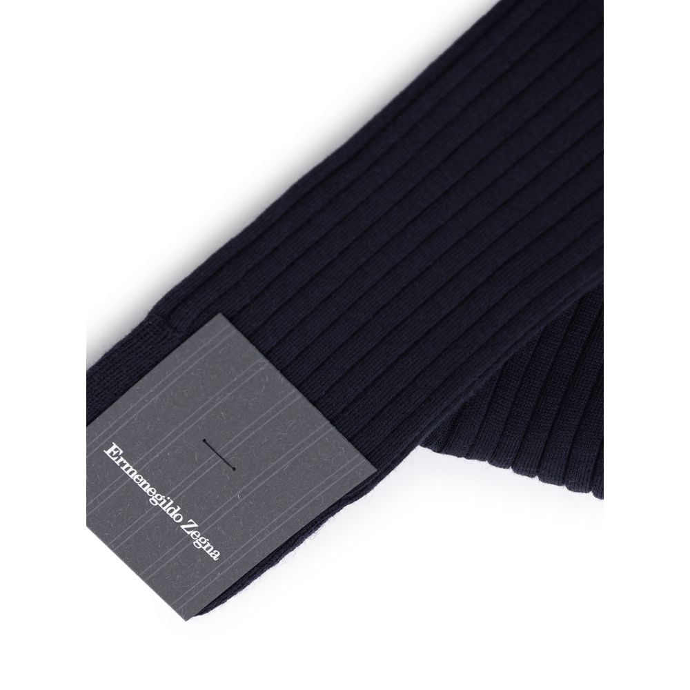 Black ribbed sock on white background